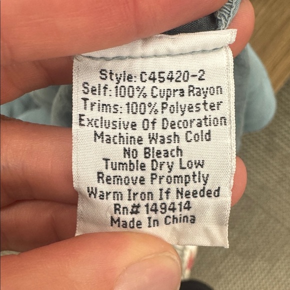 Johnny Was Summer Embroidered Light Blue Long Kimono, One Size - Picture 4 of 8